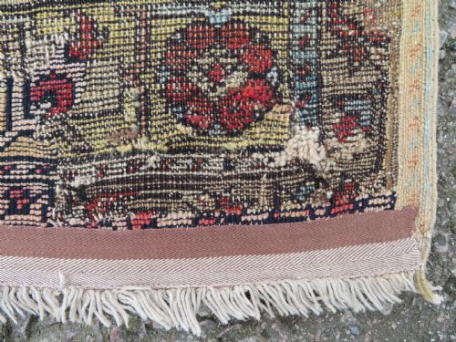 ANTIQUE 18TH CENTURY TURKISH LADIK PRAYER RUG 203CM X 114CM - ADDITIONAL PHOTO 23