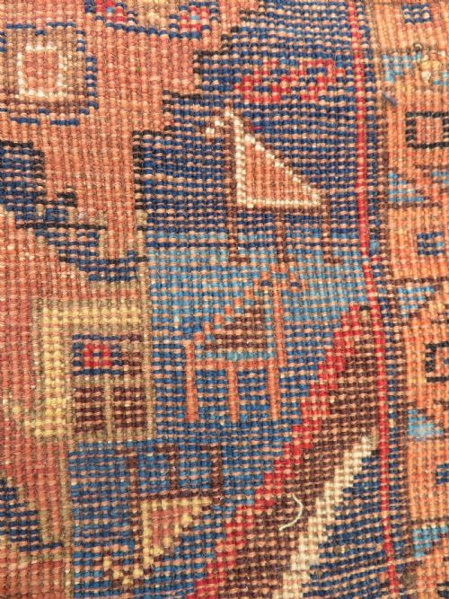 ANTIQUE DISTRESSED AFSHAR RUG 116CM X 92CM - ADDITIONAL PHOTO 9