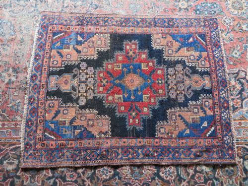 ANTIQUE DISTRESSED AFSHAR RUG 116CM X 92CM - ADDITIONAL PHOTO 11