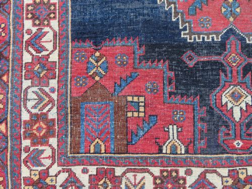 ANTIQUE AFSHAR TRIBAL RUG 132CM X 114CM - ADDITIONAL PHOTO 3