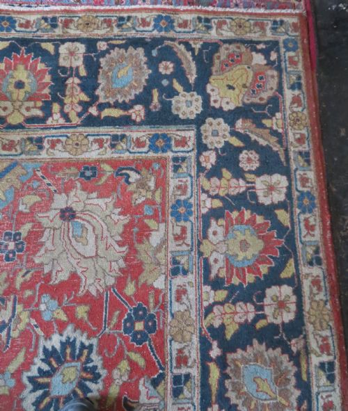 ANTIQUE TABRIZ CARPET 366CM X 275CM - ADDITIONAL PHOTO 10