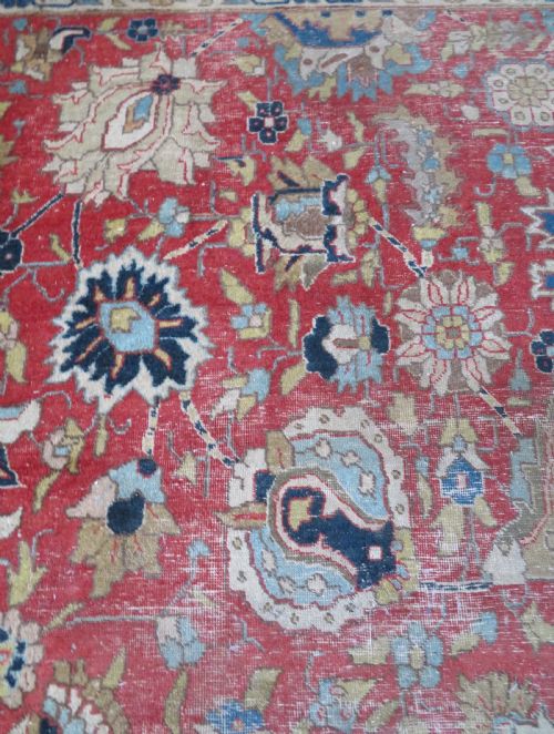 ANTIQUE TABRIZ CARPET 366CM X 275CM - ADDITIONAL PHOTO 15