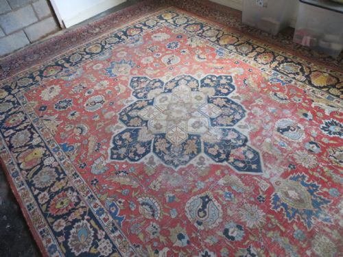 ANTIQUE TABRIZ CARPET 366CM X 275CM - ADDITIONAL PHOTO 20