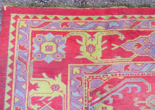 LARGE DECORATIVE ANTIQUE USHAK CARPET 453CM X 380CM - ADDITIONAL PHOTO 12