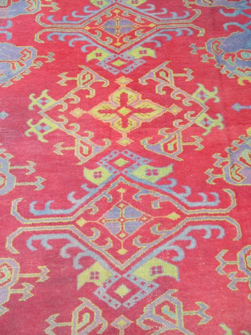 LARGE DECORATIVE ANTIQUE USHAK CARPET 453CM X 380CM - ADDITIONAL PHOTO 14