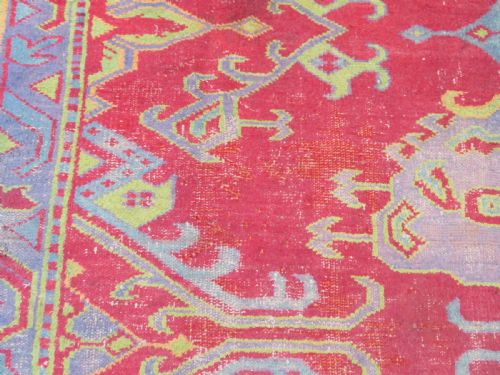 LARGE DECORATIVE ANTIQUE USHAK CARPET 453CM X 380CM - ADDITIONAL PHOTO 17