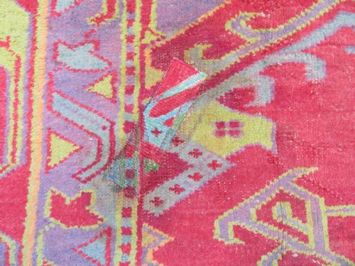 LARGE DECORATIVE ANTIQUE USHAK CARPET 453CM X 380CM - ADDITIONAL PHOTO 18