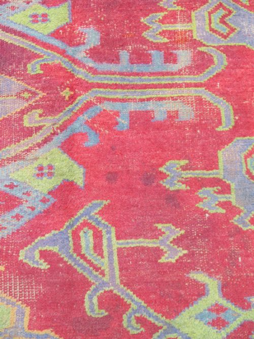 LARGE DECORATIVE ANTIQUE USHAK CARPET 453CM X 380CM - ADDITIONAL PHOTO 19