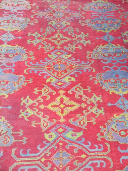 LARGE DECORATIVE ANTIQUE USHAK CARPET 453CM X 380CM - ADDITIONAL PHOTO 7
