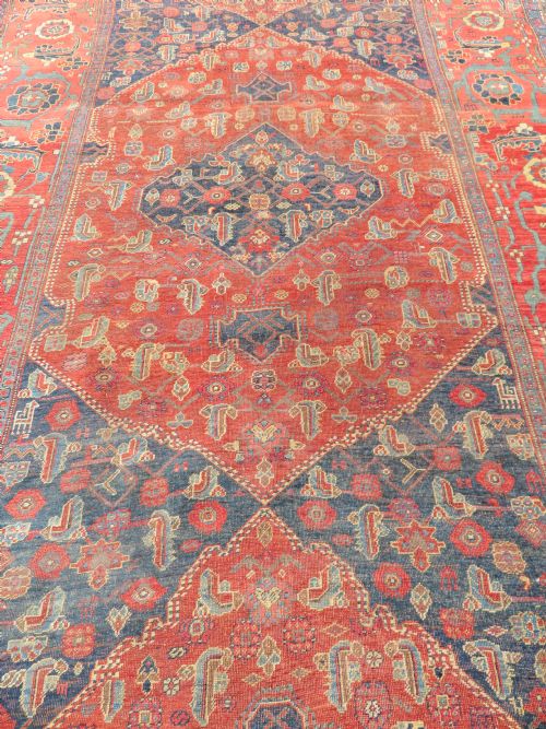 ANTIQUE KURDISH BIDJAR BIJAR KELLEH CARPET 536CM X 234CM - ADDITIONAL PHOTO 6