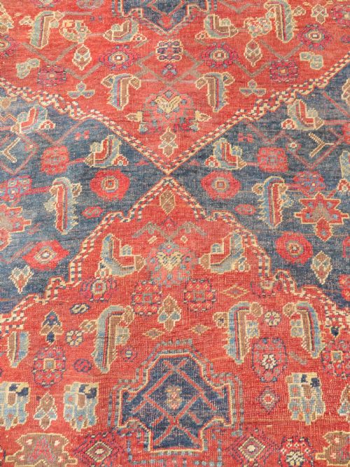 ANTIQUE KURDISH BIDJAR BIJAR KELLEH CARPET 536CM X 234CM - ADDITIONAL PHOTO 11