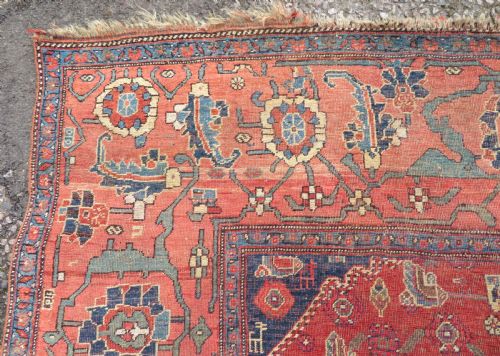 ANTIQUE KURDISH BIDJAR BIJAR KELLEH CARPET 536CM X 234CM - ADDITIONAL PHOTO 15