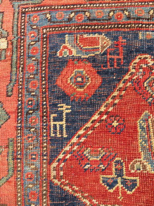 ANTIQUE KURDISH BIDJAR BIJAR KELLEH CARPET 536CM X 234CM - ADDITIONAL PHOTO 16