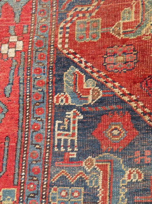 ANTIQUE KURDISH BIDJAR BIJAR KELLEH CARPET 536CM X 234CM - ADDITIONAL PHOTO 17