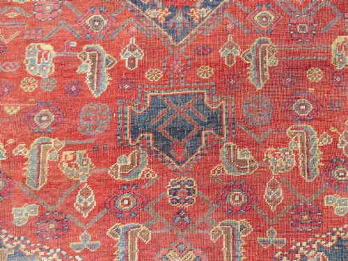 ANTIQUE KURDISH BIDJAR BIJAR KELLEH CARPET 536CM X 234CM - ADDITIONAL PHOTO 26