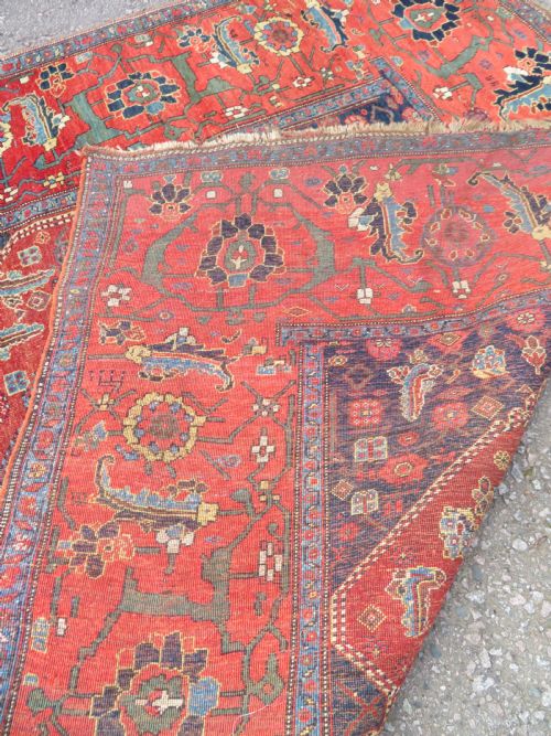 ANTIQUE KURDISH BIDJAR BIJAR KELLEH CARPET 536CM X 234CM - ADDITIONAL PHOTO 28