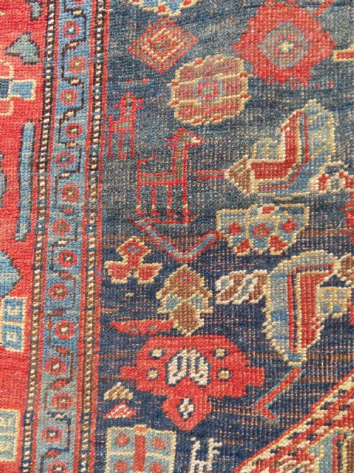 ANTIQUE KURDISH BIDJAR BIJAR KELLEH CARPET 536CM X 234CM - ADDITIONAL PHOTO 25