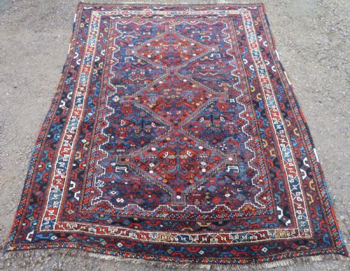 ANTIQUE KHAMSEH TRIBAL RUG 214CM X 167CM - ADDITIONAL PHOTO 1