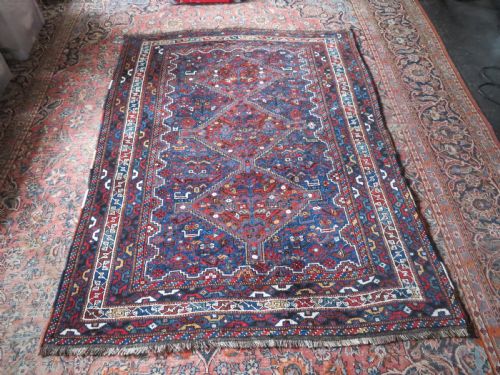 ANTIQUE KHAMSEH TRIBAL RUG 214CM X 167CM - ADDITIONAL PHOTO 23