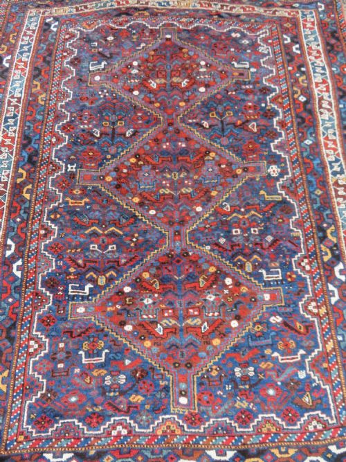 ANTIQUE KHAMSEH TRIBAL RUG 214CM X 167CM - ADDITIONAL PHOTO 2