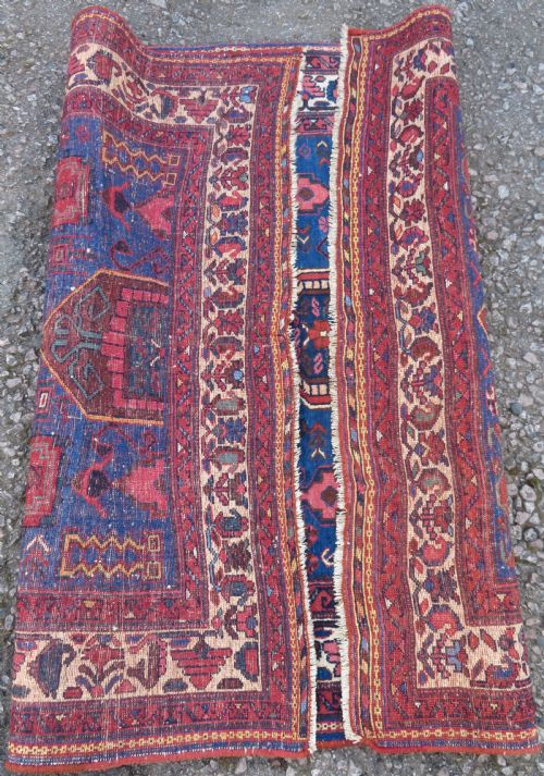 COLLECTORS EARLY ANTIQUE AFSHAR TRIBAL RUG 145CM X 120CM - ADDITIONAL PHOTO 11
