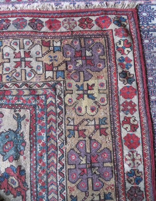 ANTIQUE TURKISH MILAS MELAS PRAYER RUGCIRCA 1860 162CM X 120CM - ADDITIONAL PHOTO 6
