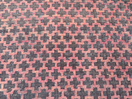 ANTIQUE DISTRESSED BALUCH PRAYER RUG 160CM X 123CM - ADDITIONAL PHOTO 7