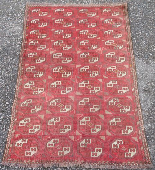 RARE ANTIQUE ERSARI TURKMEN KAPUNUK TENT DOOR RUG 150CM X 107CM