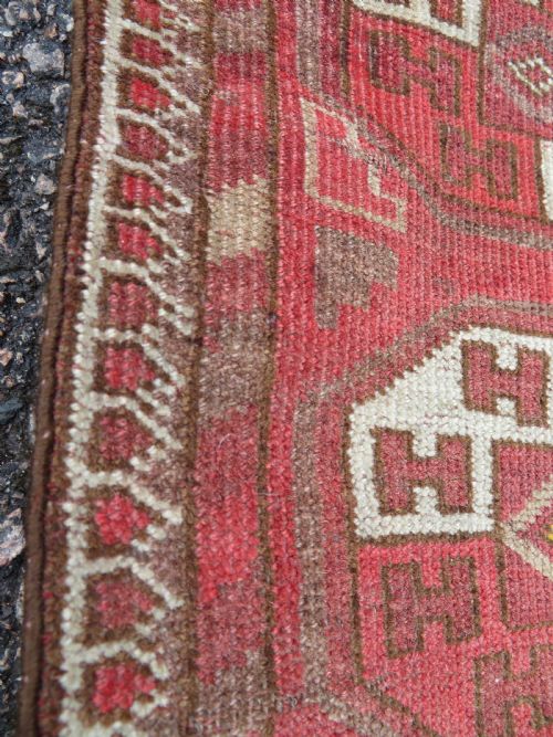 RARE ANTIQUE ERSARI TURKMEN KAPUNUK TENT DOOR RUG 150CM X 107CM - ADDITIONAL PHOTO 6