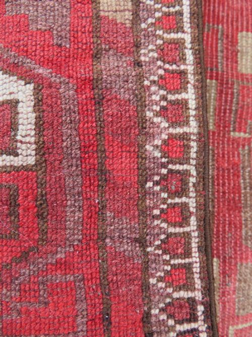 RARE ANTIQUE ERSARI TURKMEN KAPUNUK TENT DOOR RUG 150CM X 107CM - ADDITIONAL PHOTO 7
