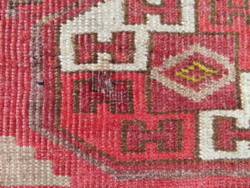 RARE ANTIQUE ERSARI TURKMEN KAPUNUK TENT DOOR RUG 150CM X 107CM - ADDITIONAL PHOTO 10