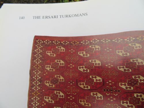 RARE ANTIQUE ERSARI TURKMEN KAPUNUK TENT DOOR RUG 150CM X 107CM - ADDITIONAL PHOTO 18
