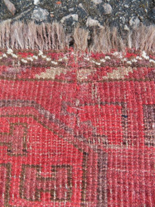 RARE ANTIQUE ERSARI TURKMEN KAPUNUK TENT DOOR RUG 150CM X 107CM - ADDITIONAL PHOTO 8