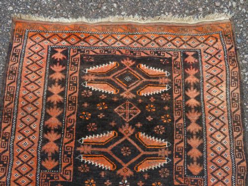 ANTIQUE AFGHAN PRAYER RUG 143CM X 86CM - ADDITIONAL PHOTO 1