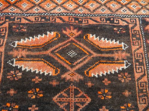 ANTIQUE AFGHAN PRAYER RUG 143CM X 86CM - ADDITIONAL PHOTO 3