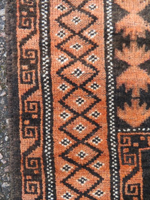 ANTIQUE AFGHAN PRAYER RUG 143CM X 86CM - ADDITIONAL PHOTO 6