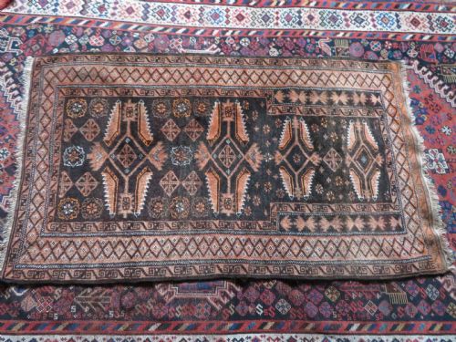 ANTIQUE AFGHAN PRAYER RUG 143CM X 86CM - ADDITIONAL PHOTO 11