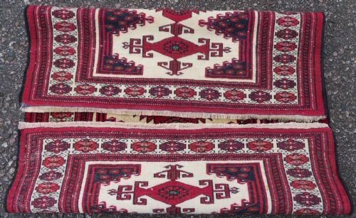 ANTIQUE TURKMEN AFGHAN KIZIL AYAK RUG 133CM X 98CM - ADDITIONAL PHOTO 9