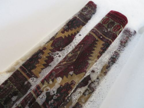 ANTIQUE TURKMEN AFGHAN KIZIL AYAK RUG 133CM X 98CM - ADDITIONAL PHOTO 12
