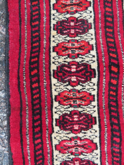 ANTIQUE TURKMEN AFGHAN KIZIL AYAK RUG 133CM X 98CM - ADDITIONAL PHOTO 7
