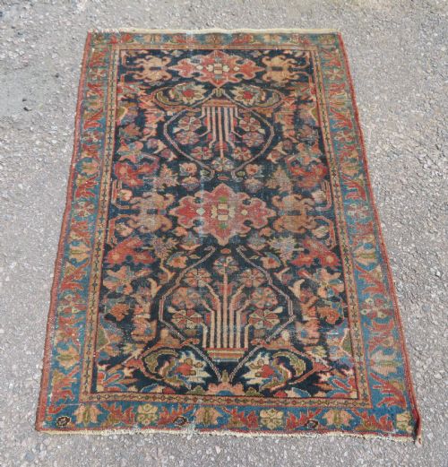 AUTHENTIC DISTRESSED ANTIQUE SAROUK RUG 162CMX110CM