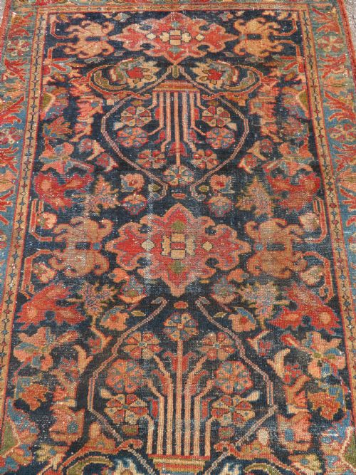 AUTHENTIC DISTRESSED ANTIQUE SAROUK RUG 162CMX110CM - ADDITIONAL PHOTO 1