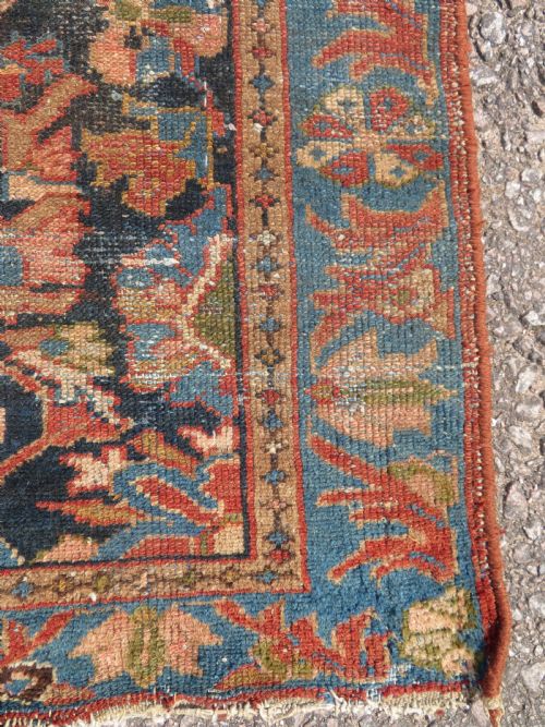 AUTHENTIC DISTRESSED ANTIQUE SAROUK RUG 162CMX110CM - ADDITIONAL PHOTO 4