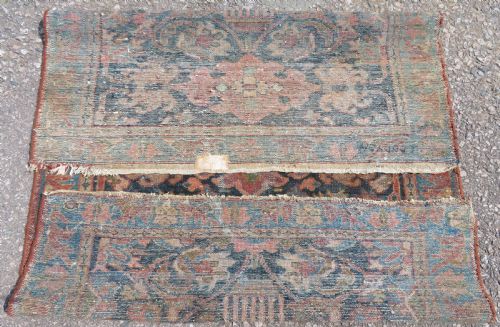 AUTHENTIC DISTRESSED ANTIQUE SAROUK RUG 162CMX110CM - ADDITIONAL PHOTO 10