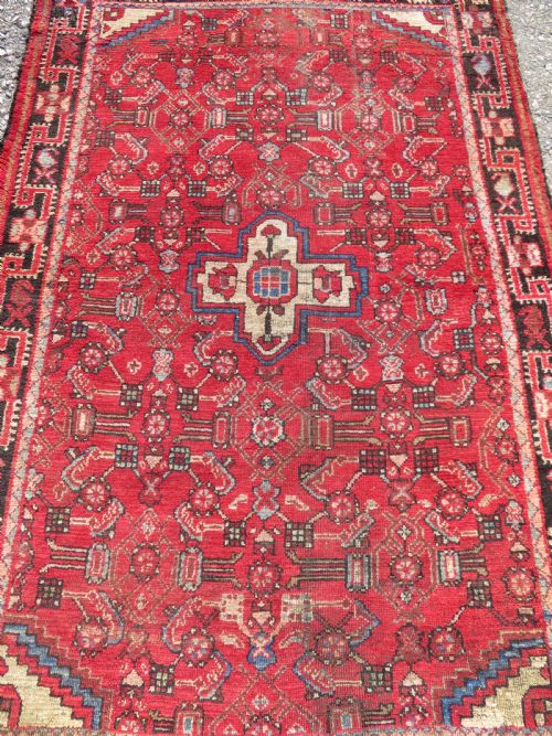 DISTRESSED ANTIQUE PERSIAN HAMADAN RUG 196CMX130CM - ADDITIONAL PHOTO 1
