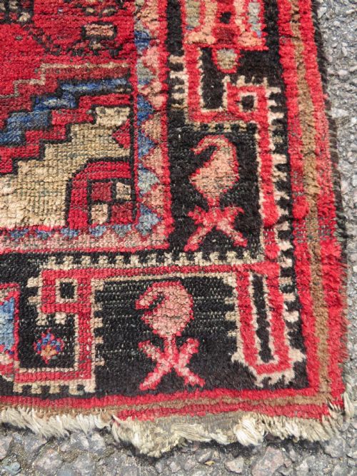 DISTRESSED ANTIQUE PERSIAN HAMADAN RUG 196CMX130CM - ADDITIONAL PHOTO 4
