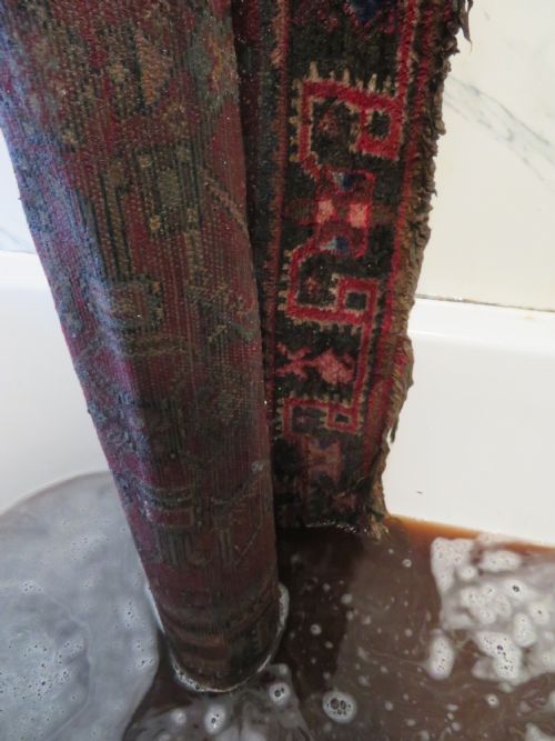 DISTRESSED ANTIQUE PERSIAN HAMADAN RUG 196CMX130CM - ADDITIONAL PHOTO 18