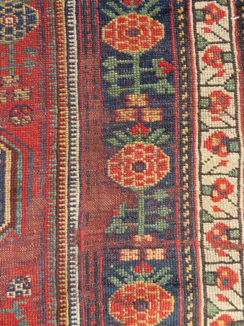DISTRESSED ANTIQUE KHAMSEH TRIBAL RUG 211CM X 137CM - ADDITIONAL PHOTO 7