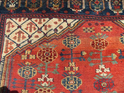 DISTRESSED ANTIQUE KHAMSEH TRIBAL RUG 211CM X 137CM - ADDITIONAL PHOTO 11