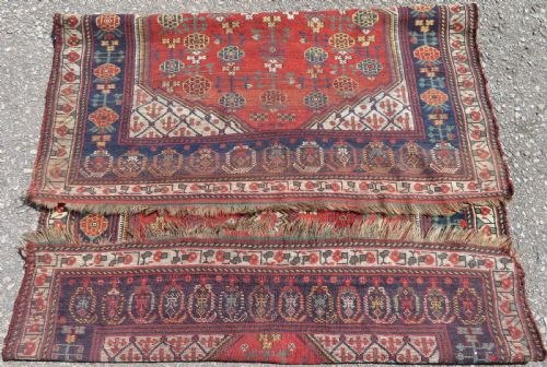 DISTRESSED ANTIQUE KHAMSEH TRIBAL RUG 211CM X 137CM - ADDITIONAL PHOTO 14
